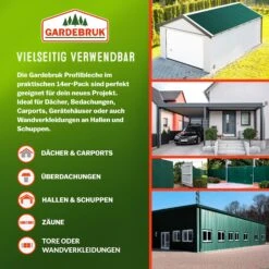 Trapezblech 14er-Set Grün 110x46cm -GartenMeister Verkäufe 81949259228e0703178255bdb81c8711 03 109613 on dts amz high de 1