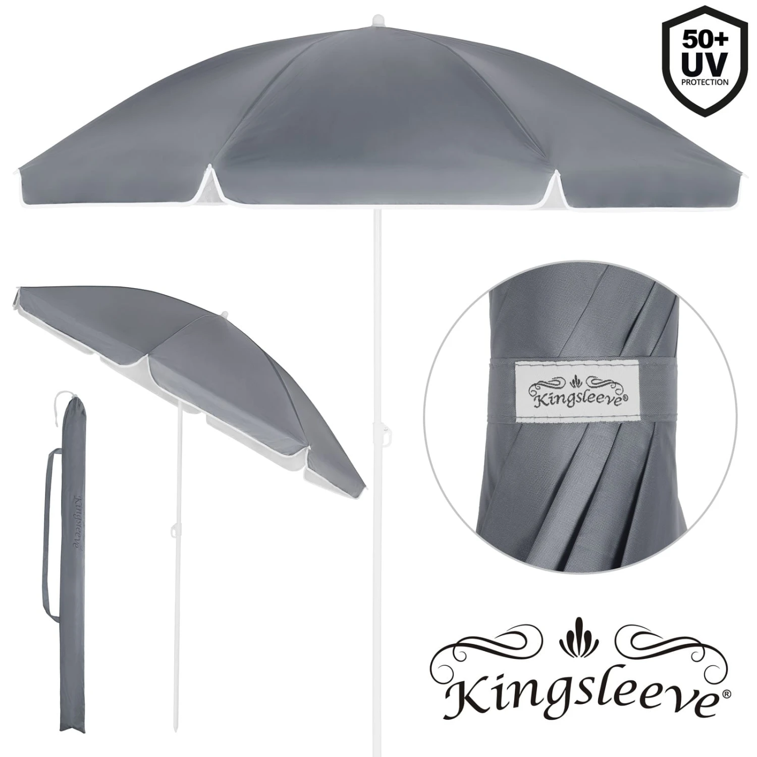 Sonnenschirm Crete Anthrazit 200cm Neigefunktion 4 Sonnenschirm Crete Anthrazit 200cm Neigefunktion – Bild 4