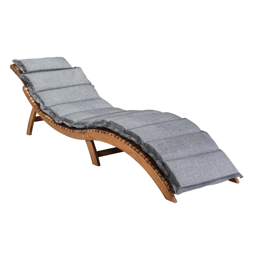 Auflage Saunaliege Grau Meliert 183x56x7cm 8 Auflage Saunaliege Grau Meliert 183x56x7cm – Bild 8