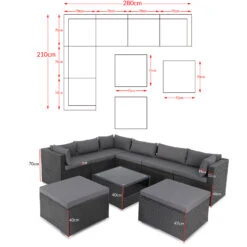 Polyrattan Ecklounge XXL Schwarz/Anthrazit Inkl. Kissen -GartenMeister Verkäufe 831d63e4d5256fd9aea7c5127d43d481 de 995171d 9 1