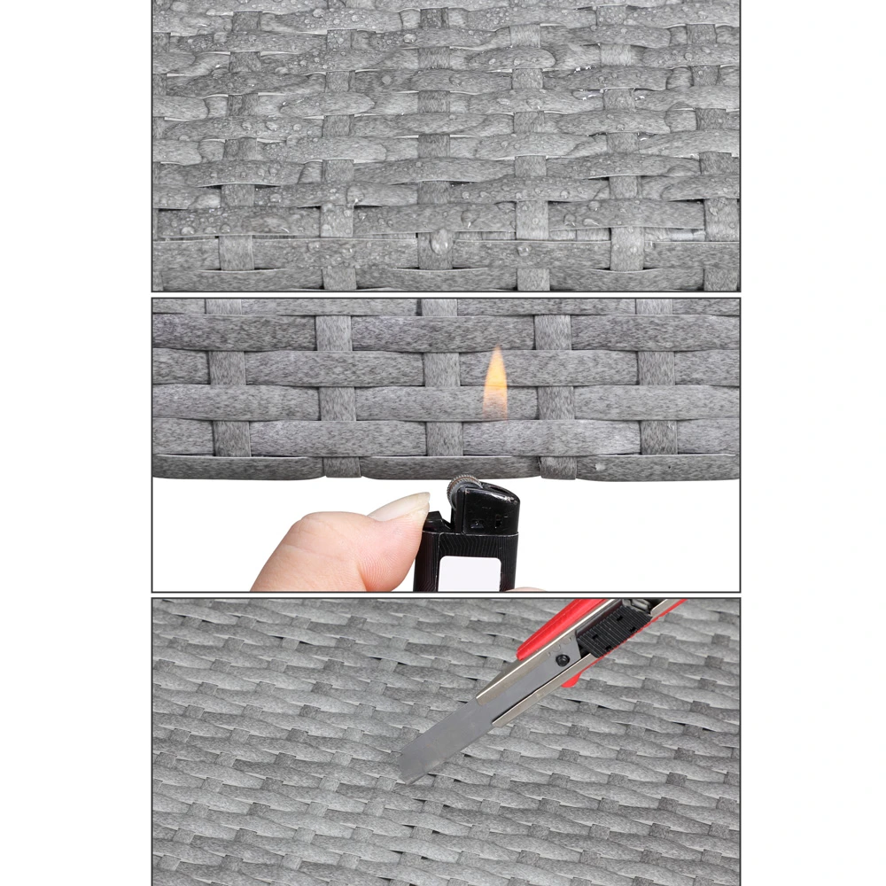 Polyrattan Gartenbank Grau 122x58x87cm 3 Polyrattan Gartenbank Grau 122x58x87cm – Bild 3