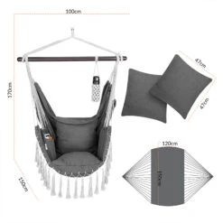 Hängesessel Anthrazit 170x100x150cm -GartenMeister Verkäufe 8a22decc6567f710885e5dab3dda15ba de 109252d 14 1 1