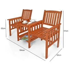 Gartenbank Akazienholz Mit Tisch 164x63x91cm -GartenMeister Verkäufe 8d6b4142052fea51a4da0648168420c8 de 103759d 2