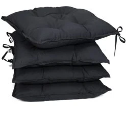 Sitzkissen 4er-Set Anthrazit 40x40x8cm