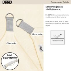 Sonnensegel HDPE Dreieck Creme 3x3x3m -GartenMeister Verkäufe 8f200a9f642d328fd01cf301aebcc9db de 881101d 26 1