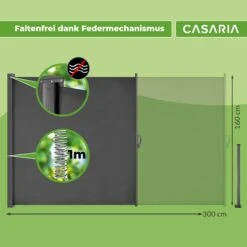 Seitenmarkise Nosara Anthrazit 160x300cm Ausziehbar -GartenMeister Verkäufe 90520d98c90c8cc3d5fe3fc380d5f382 05 109236 on dts amz high de1