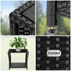 Polyrattan Beistelltisch Vedis Schwarz 45x45x40cm -GartenMeister Verkäufe 908712bc8abadb563c4b4de471ed75cc de 109508d 08 1