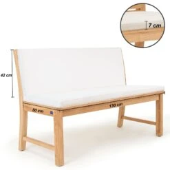 Bankauflage Toscana Mit Rückenlehne Weiß 130x50x7cm 5 Bankauflage Toscana Mit Rückenlehne Weiß 130x50x7cm -GartenMeister Verkäufe 917a289209634f7e5b978edfa22b25b8 de 180062d 2