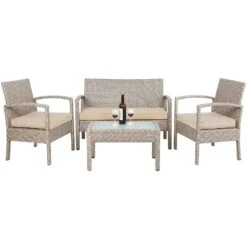 Polyrattan Garten-Sitzgruppe 4-tlg. Creme -GartenMeister Verkäufe 929a048cd1f7bed5eb41357e49a4b8d9 de 108686d 10 1