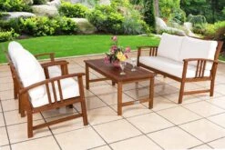 Garten-Sitzgruppe Atlas 4-tlg. Creme Akazienholz -GartenMeister Verkäufe 9732503643d4cfb5a80969e88e44838e de 990647d 10