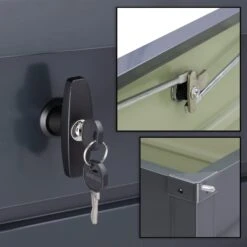 Abschließbare Auflagenbox Anthrazit 360L Metall -GartenMeister Verkäufe 9890878558771295729b95ee56adb6f6 de 108138d 9