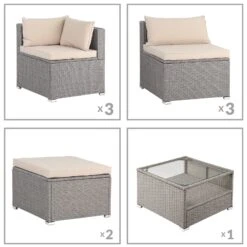 Polyrattan Ecklounge XXL Creme/Beige Inkl. Kissen -GartenMeister Verkäufe 995563e747166870e8ac1dbd1df75d5b de 995170d 24 1