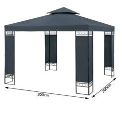 Pavillon Lorca Anthrazit 3x3m -GartenMeister Verkäufe 999f7481ed4ca07484dc8931d870207d de 108722d 1 1
