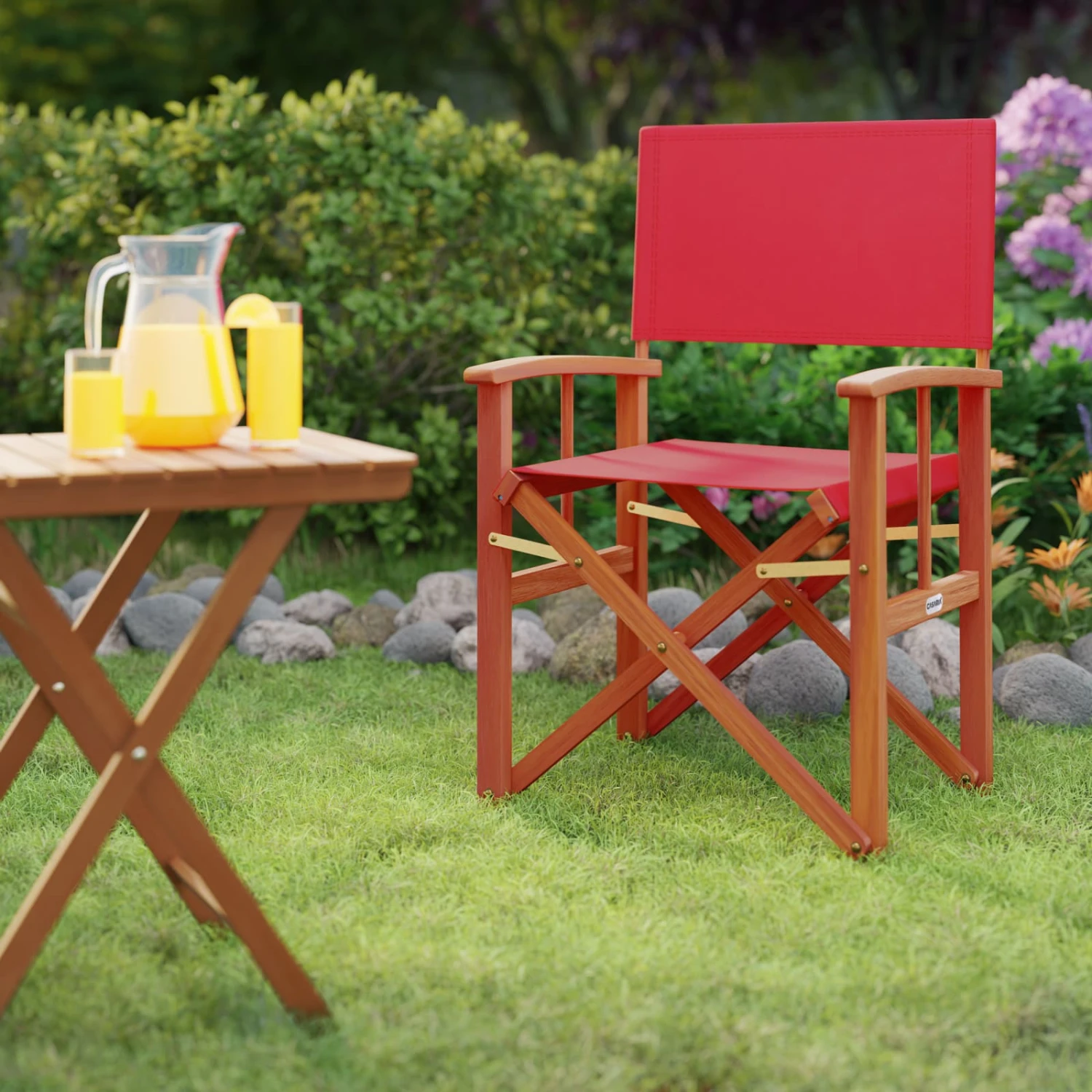 Regiestuhl Cannes Rot Eukalyptus FSC®-zertifiziert 7 Regiestuhl Cannes Rot Eukalyptus FSC®-zertifiziert – Bild 7