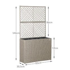 Polyrattan Blumenkasten Mit Rankgitter Creme -GartenMeister Verkäufe 9c307de777e0c2d3c1992ac7d5c7e903 de 108067d 5