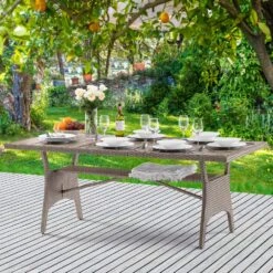 Polyrattan Gartentisch Takeo Creme 190x90x75cm WPC -GartenMeister Verkäufe 9caccbfd595603e34f04d910f62235df de 995690d 18 1 3