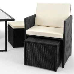 Polyrattan Garten-Sitzgruppe 9-tlg. Schwarz/Creme -GartenMeister Verkäufe 9d9bb901a061869e426ba020a5a5fe18 de 101563d 5