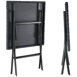 Polyrattan Klapptisch Rom Schwarz 73x63x63cm -GartenMeister Verkäufe 9e0160813cd15d51a45a359e17949532 de 108667d 5 1