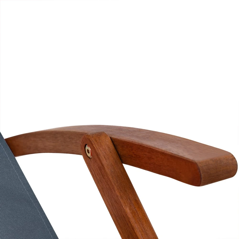 Sonnenliege Anthrazit Akazienholz 94x60x94cm 8 Sonnenliege Anthrazit Akazienholz 94x60x94cm – Bild 8