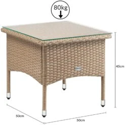 Polyrattan Beistelltisch Grau-Beige 50x50x45cm -GartenMeister Verkäufe a0d863e85a33c468b33107af3e23635c de 108636d 11 1