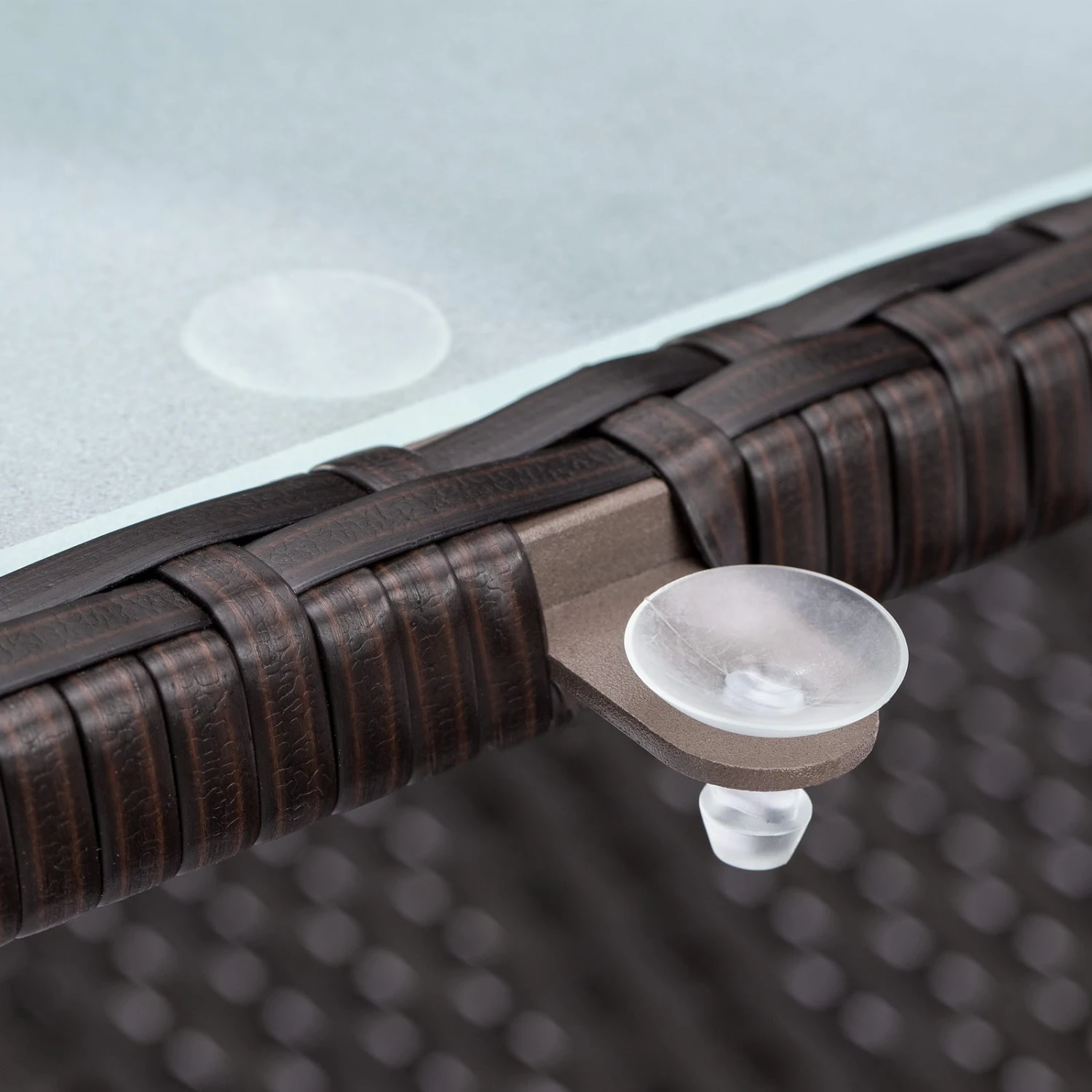 Polyrattan Gartentisch Takeo Braun 190x90x74cm Glas 4 Polyrattan Gartentisch Takeo Braun 190x90x74cm Glas – Bild 4