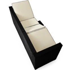 Polyrattan-Bank Schwarz/Creme 230x70x70cm Verstellbar -GartenMeister Verkäufe a1c831225de3279bcdbbb4d98b7be35e de 991029d 4 1