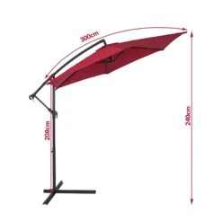 Ampelschirm Rot Alu Ø300cm UV-Schutz 50+ + Abdeckung -GartenMeister Verkäufe a2826d53bfd014039b6297566b1bad4d de 104079d 10 1