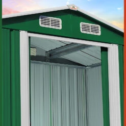 Geräteschuppen Grün Metall 312x257x177,5cm -GartenMeister Verkäufe a2d6246a5c511511c262245d3bce51bb de 990744d 34 1