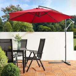 Ampelschirm Rot Alu Ø300cm UV-Schutz 50+ + Abdeckung -GartenMeister Verkäufe a3901c26671eb26d7efe54dea87ae478 de 104079d 15 1