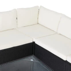 Polyrattan Ecklounge XXXL Schwarz/Creme Inkl. Kissen -GartenMeister Verkäufe a402a06f42e2f503b1bd45c772e3f939 de 995175d 3 1