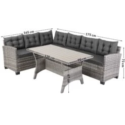 Polyrattan Ecklounge Lissabon Grau/Anthrazit Inkl. Kissen -GartenMeister Verkäufe a4e5b9604f8b0d814cdc8b1c61c969da de 994645d 5 3