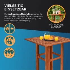 Stehtisch Akazienholz 75x75x110cm -GartenMeister Verkäufe a77b6aabab65d9163445a749d6ce290c 06 103757 on dts web low de 1