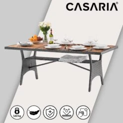 Polyrattan Gartentisch Takeo Grau 190x90x74cm Akazie 15 Polyrattan Gartentisch Takeo Grau 190x90x74cm Akazie -GartenMeister Verkäufe aa0ac3425c52e65edca1161a1228d29b de 995699d 03 1