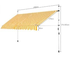 Klemmmarkise Gelb/Weiß 400cm -GartenMeister Verkäufe aa21d881f11d97fc494e93bd3e6ff4c7 de 108293d 6 1