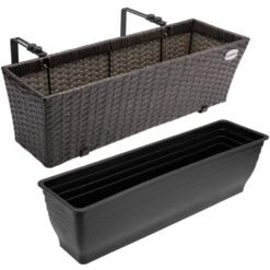 Polyrattan Blumenkasten 4er-Set Braun -GartenMeister Verkäufe ad45dd9b7e73f64fe30813ec8cd4217f de 108063d 1