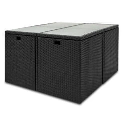 Polyrattan Garten-Sitzgruppe 9-tlg. Schwarz/Creme -GartenMeister Verkäufe aee05ed75e643716c894d379d55ae974 de 101563d 1