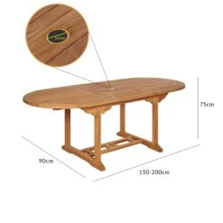 Gartentisch Bari Teakholz 150-200x90x75cm Erweiterbar -GartenMeister Verkäufe b0a7ac64e85be58e3d964ee5ff201696 de 109043d 10 1