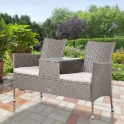 Polyrattan Kino Bank Creme 143x55x88cm -GartenMeister Verkäufe b1ef0cc66da935fdc5a002c3412307a6 de 108001d 9