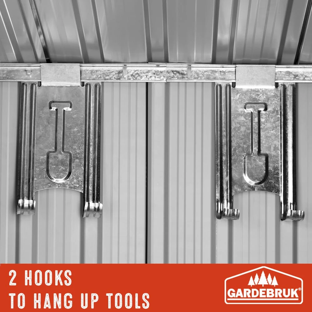 Geräteschuppen Grün Metall 196x122x180cm 5 Geräteschuppen Grün Metall 196x122x180cm – Bild 5