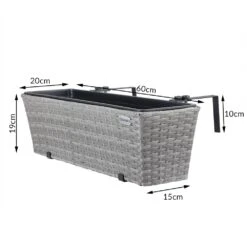 Polyrattan Blumenkasten 2er-Set Grau -GartenMeister Verkäufe b3b8dc62592a0db459caa8df737b3072 de 108646d 8