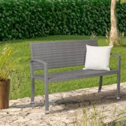 Polyrattan Gartenbank Grau 122x58x87cm 13 Polyrattan Gartenbank Grau 122x58x87cm -GartenMeister Verkäufe b579eba50a962792e25d5a8368ec95e5 de 108635d 11 1
