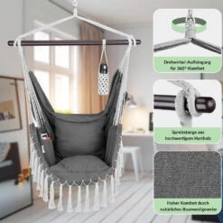 Hängesessel Anthrazit 170x100x150cm -GartenMeister Verkäufe b5c944d77b973901ba96462ed6d79a9e 444
