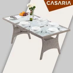 Polyrattan Gartentisch Takeo Creme 190x90x74cm Glas -GartenMeister Verkäufe b6da71f306ac5d28f4f71d1550ae84dc de 995694d 04 1