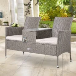 Polyrattan Kino Bank Creme 143x55x88cm -GartenMeister Verkäufe b6ec98315ce6251df611989856b124a3 de 108001d 8