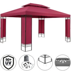 Pavillon Elda Bordeauxviolett XXL 3x4m -GartenMeister Verkäufe b952e04f0a5b1dd7f23bae1dd68eeaf8 de 994671g 1