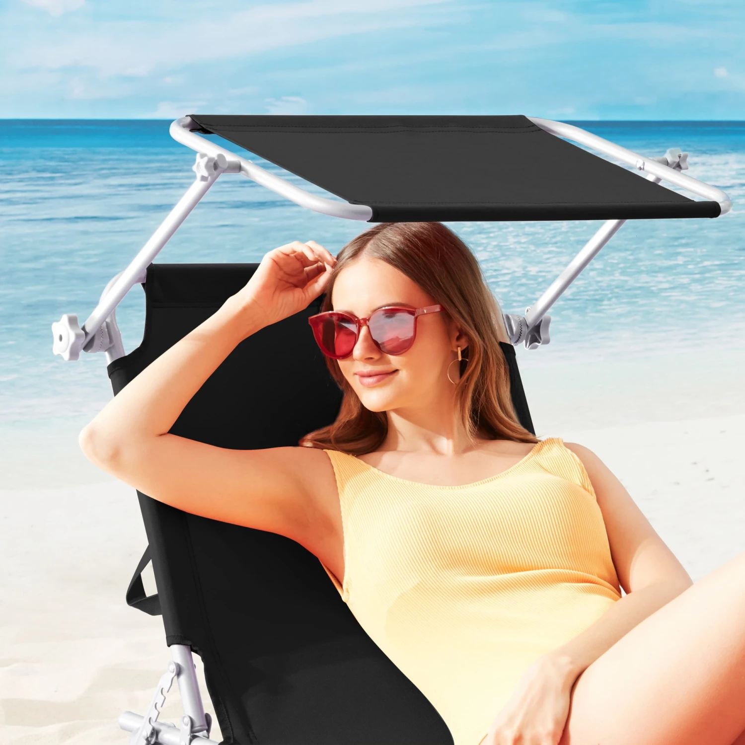 Sonnenliege Hawaii 2er-Set Anthrazit Alu 195x60x30cm 7 Sonnenliege Hawaii 2er-Set Anthrazit Alu 195x60x30cm – Bild 7