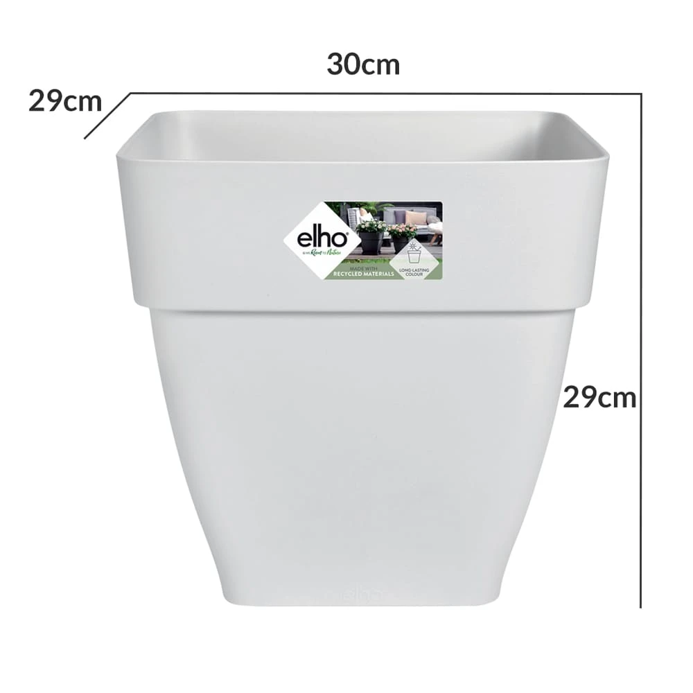 Elho Blumentopf Weiß 30x29x29cm 15,1L 4 Elho Blumentopf Weiß 30x29x29cm 15,1L – Bild 4