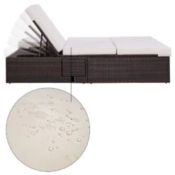 Polyrattan Sonnenliege Braun/Creme 196x116x38cm -GartenMeister Verkäufe bada2a9d32da3c9c7af3fd298a233501 de 992873d 5