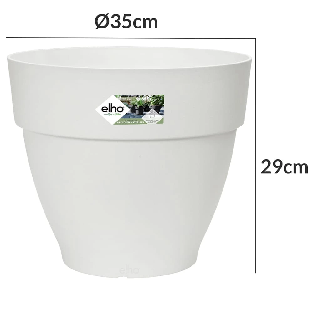 Elho Blumentopf Weiß 35x29cm 18,2L 5 Elho Blumentopf Weiß 35x29cm 18,2L – Bild 5