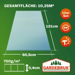 Hohlkammerstegplatten 14er-Set Transparent 10,25m² 32 Hohlkammerstegplatten 14er-Set Transparent 10,25m² -GartenMeister Verkäufe bc21ac25c33e00d8436f4d8f1999214a 07 101737 on dts amz high de 1